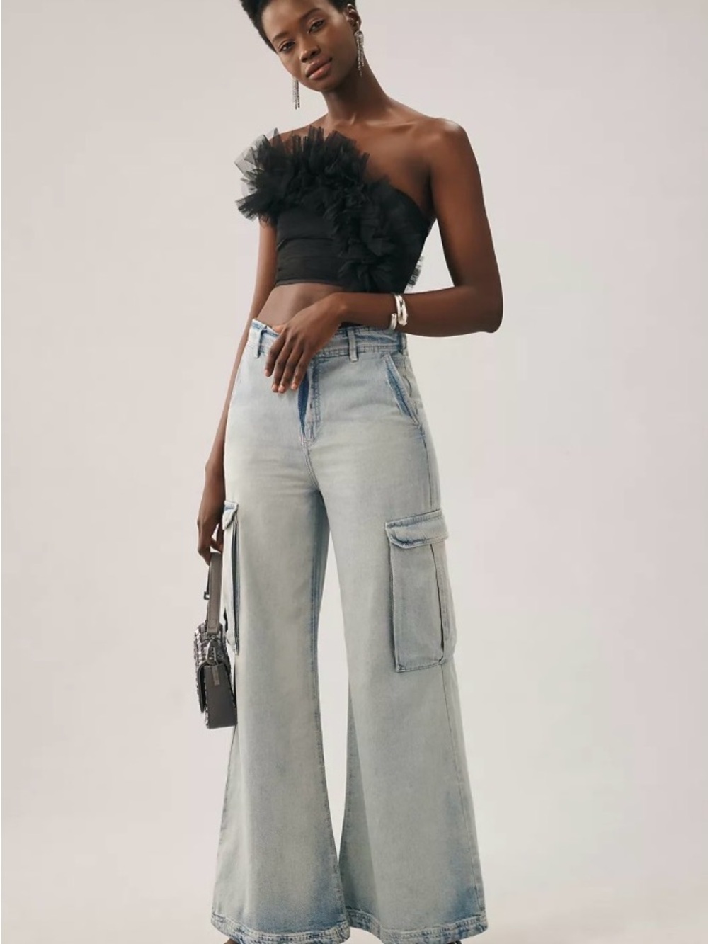 Anthropologie Pilcro Wide-leg Cargo Jeans